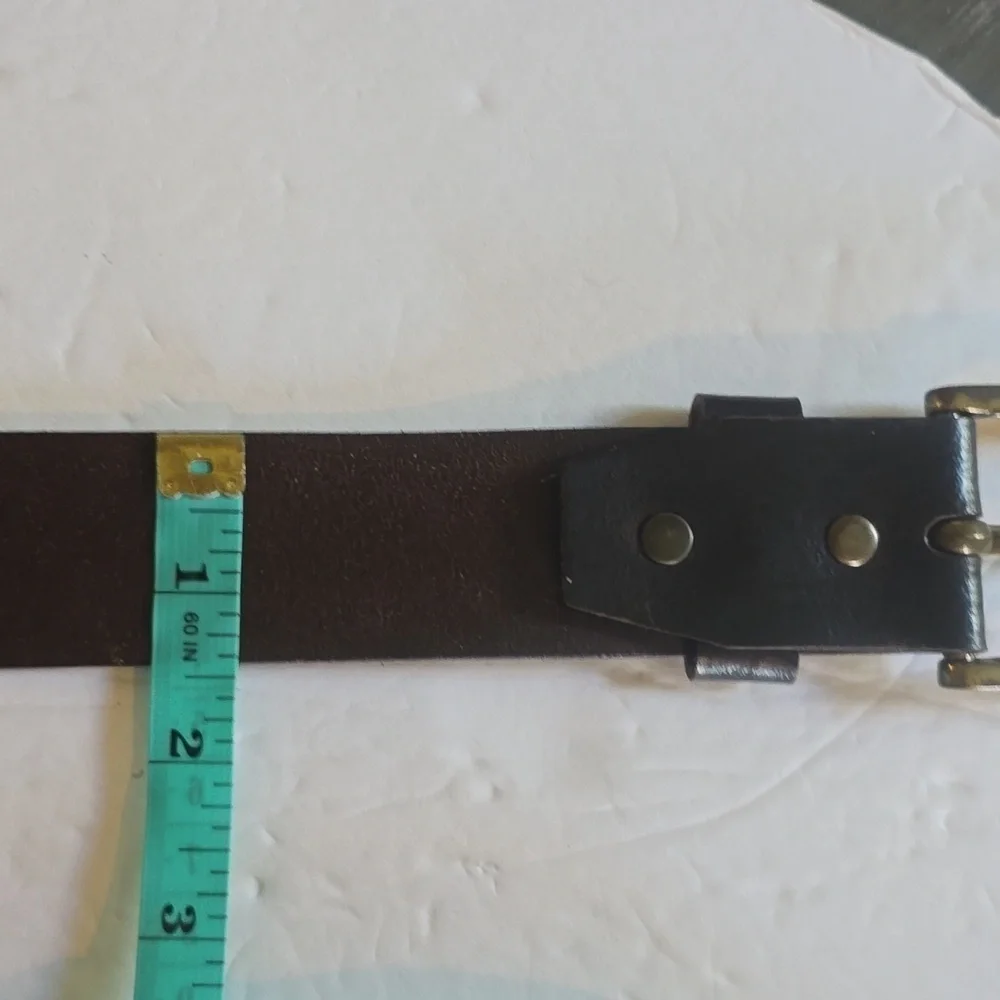Levi Strauss & Co Vintage Dark Brown/Brass Buckle Neutral Belt Sz.M/L